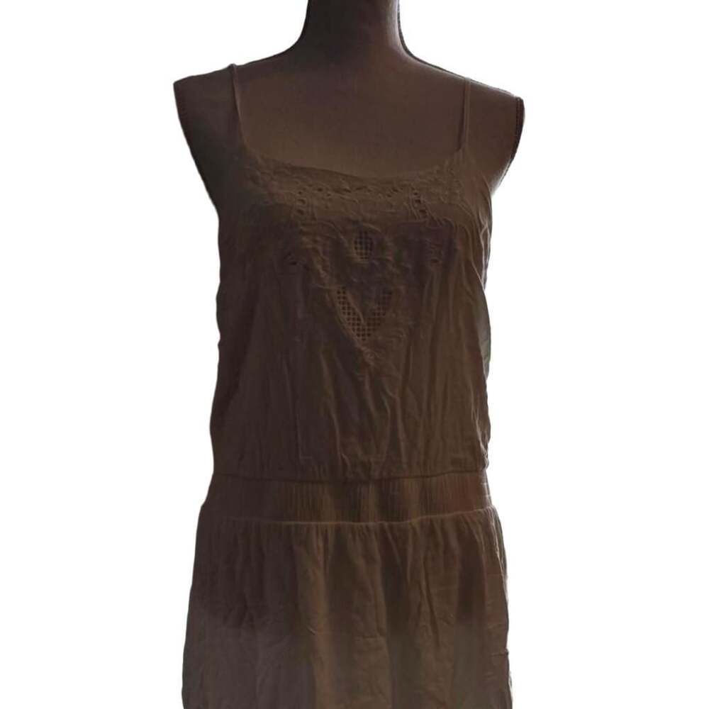 Boho White Embroidered Mini Dress Size M Sundress
